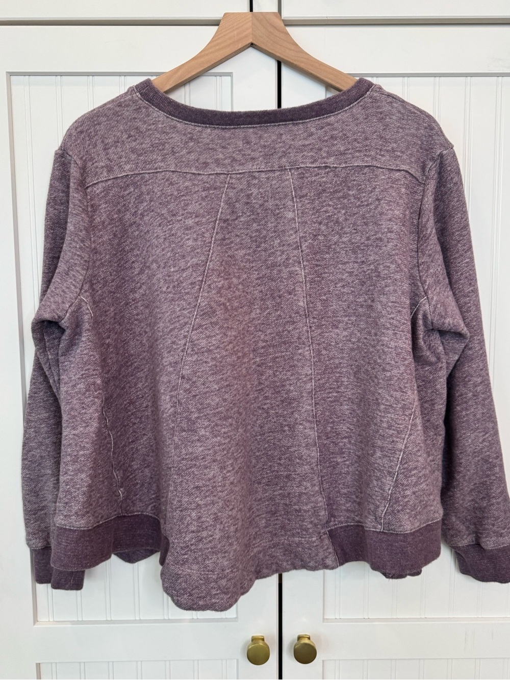 Carbon2Cobalt Oversized 100% Cotton Heather Plum Sweatshirt - Size Small - Picture 5 of 6